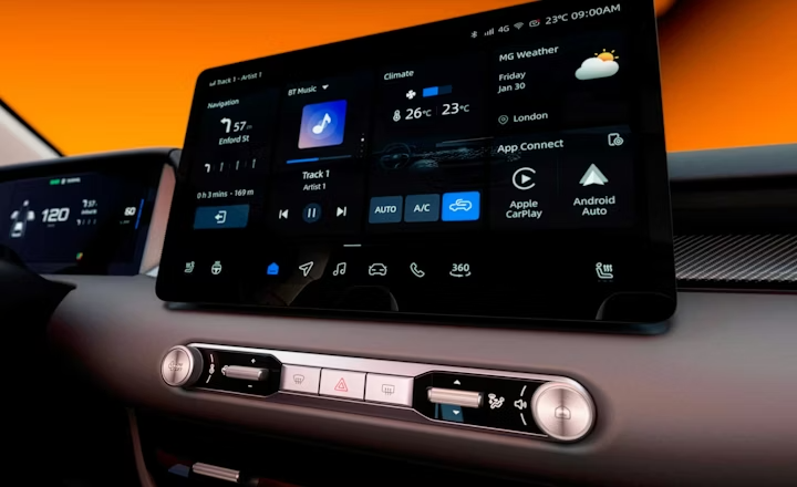 MG4 EV 12,8-Zoll-Infotainmentsystem mit Touchscreen